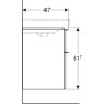 Тумба для комплекта GEBERIT SMYLE SQUARE 500,356.JR.1 118 см пекан